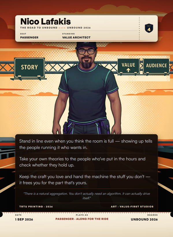 Nico Lafakis's The Road to UNBOUND card