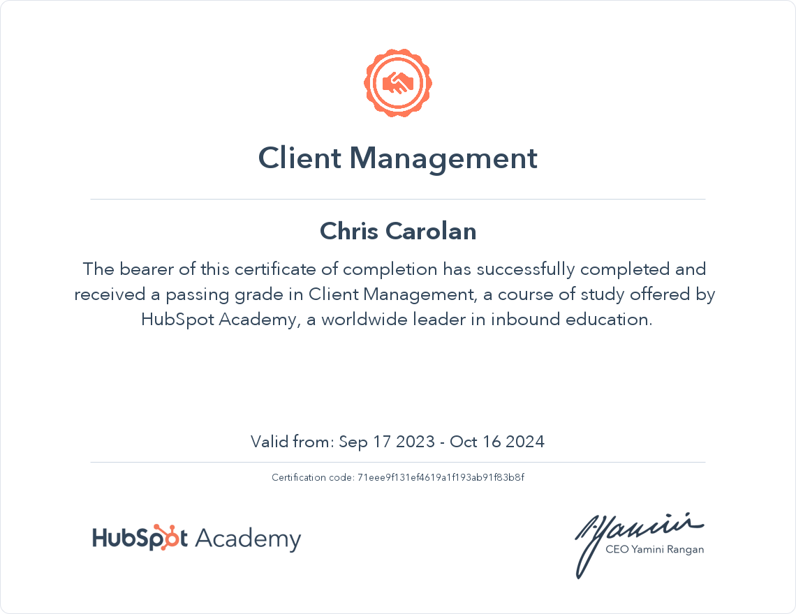 Client Management Certificate