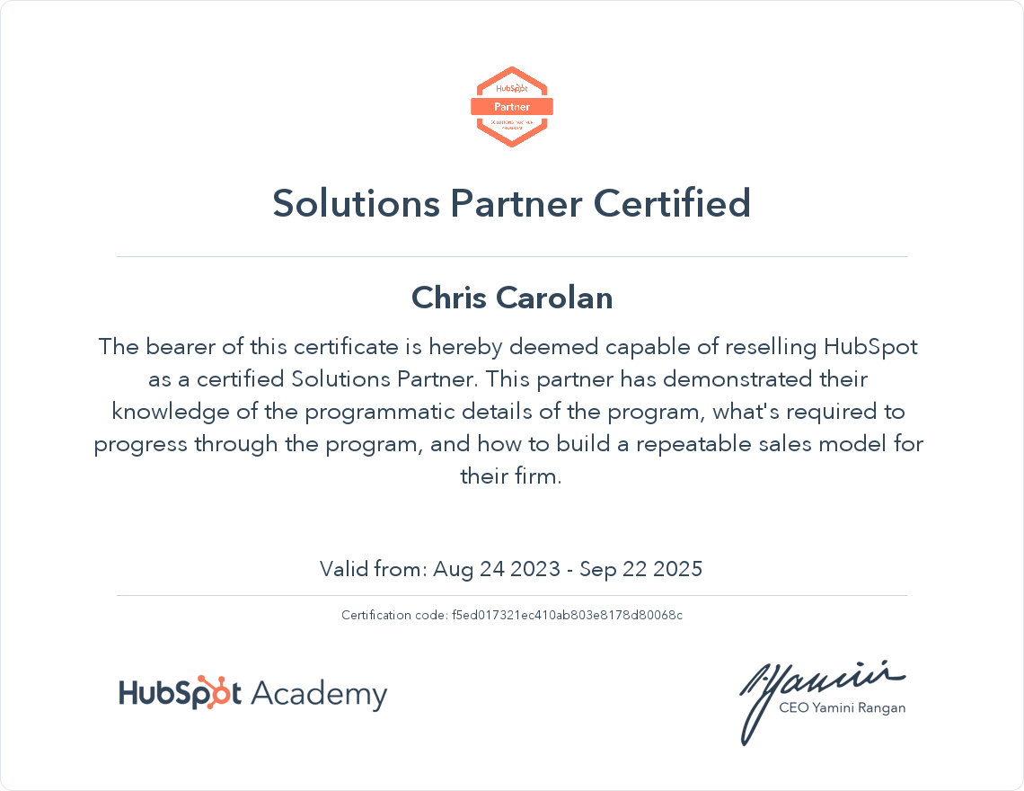 Solutions Partner Certification